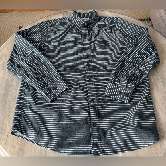 Duluth Trading Co Other - Duluth Trading Co Blue and White Striped Shirt
